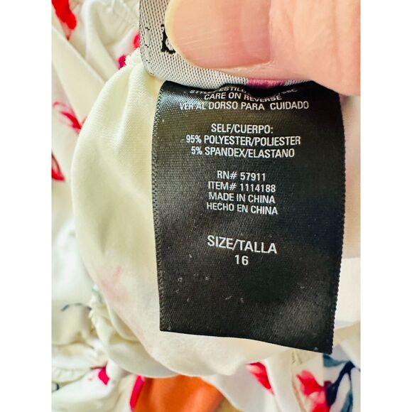 Paper Doll Girls Hi/Low Floral Romper Off The Shoulder Size 16 - Picture 5 of 5